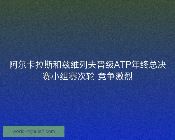 阿尔卡拉斯和兹维列夫晋级ATP年终总决赛小组赛次轮 竞争激烈